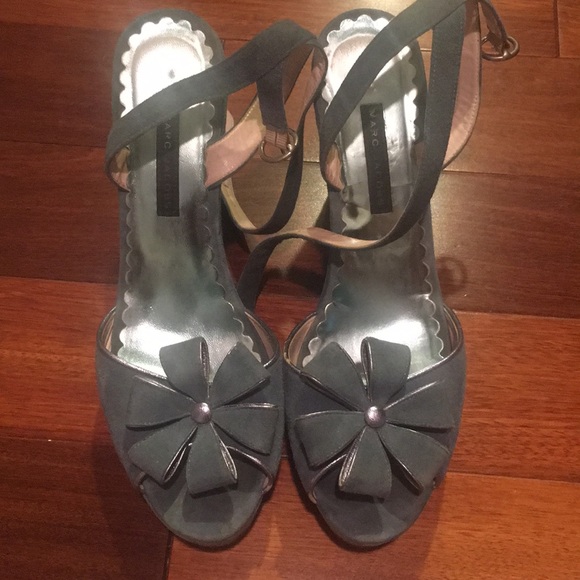 Marc Jacobs blue suede wedge sandals - Picture 3 of 8